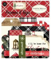 Высечки Christmas Frames&Tags, матовые, в наборе 33 элемента, Carta Bella