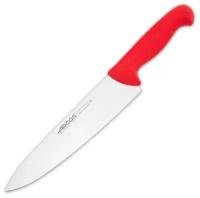 Нож кухонный поварской-шеф 25 см, красная рукоять нержавеющая сталь Nitrum, серия 2900, Arcos, 2922