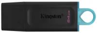 Флеш Диск Kingston 64Gb DataTraveler Exodia DTX/64GB USB3.1 черный/голубой