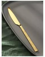 Нож столовый из нержавеющей стали Magistro «Лин GOLD», h=22,5 см, на подвесе, цвет золотой (1шт.)