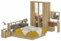 Спальня Камелия № 2 с кроватью 1600, цвет дуб сонома, спальное место 1600х2000 мм, основание есть, без матраса