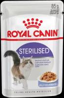 Влажный корм для стерилизованных кошек Royal Canin Sterilised 85 г (кусочки в желе)