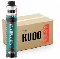 Монтажная пена KUDO PUR ADHESIVE PROFF 14+, 12 шт 1000 мл всесезонная 12 шт