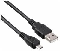 Кабель USB2.0 USB(m)-MicroUSB(m) 3.0м ExeGate (EX-CC-USB2-AMmicroBM5P-3.0), черный