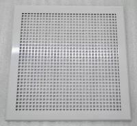 Вентиляционная решетка металлическая на магнитах 350х350мм, тип перфорации крупный квадрат, белый RAL 9016