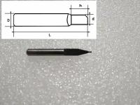 Гравер прямой 1ZD3.0.61.5, d-0.6/ h-1.5/ D-3.175/ L-33. X series для ЧПУ станка