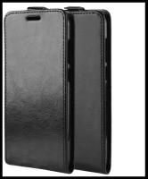 Вертикальный откидной вниз чехол-флип Чехол. ру для Xiaomi Mi 10T Lite / Xiaomi Mi 10i черный из натуральной кожи