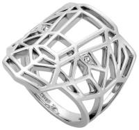 Кольцо Just Cavalli, нержавеющая сталь, родирование, кристалл