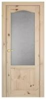 Межкомнатная дверь ЭКО ДГО, массив сосны, под окраску 2000*900.Комплект (полотно,коробка,наличник)