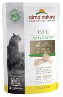 Влажный корм для кошек Almo Nature HFC Natural Plus с куриными бедрышками (кусочки в бульоне)