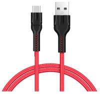 Data-кабели Hoco Кабель Hoco U31, microUSB/Lightning/Type-C - USB, 2.4 А, 1.2 м, красный