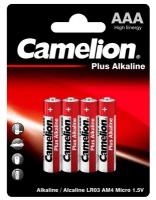 Батарея Camelion Plus Alkaline LR03-BP4 AAA 1150mAh (4шт) блистер