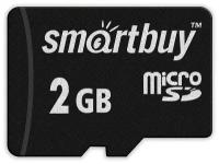 Карта памяти SmartBuy microSD 2 ГБ Class 2, адаптер на SD, 1 шт., черный