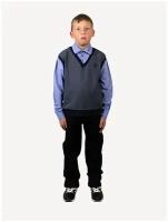 Рубашка с жилеткой (обманка) школьная на мальчика Cold Steel, на рост 116 см