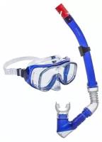 Набор для плавания (маска+трубка) Atemi (синий), 24104