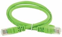 Патч-корд ITK PC02-C5EUL-2M UTP вилка RJ-45-вилка RJ-45 кат.5е 2м зеленый LSZH (уп:1шт)