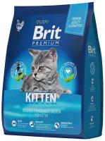 Сухой корм для котят Brit Premium Cat с курицей (кусочки в соусе)