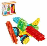 Пластиковый конструктор Без бренда Конструктор игольчатый BRISTLES, 75 деталей, 3 световых элемента