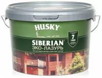 ЭКО-лазурь для дерева Husky Siberian полуматовая, тиковое дерево 2,5л