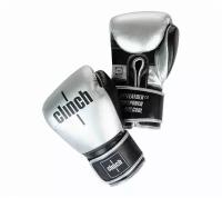 Перчатки боксерские Clinch Punch 2.0 серебристо-черные (вес 16 унций)