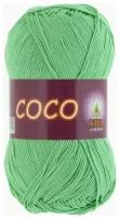 Пряжа хлопковая Vita Cotton Coco (Вита Коко) - 1 моток, 4324 светло-зеленый, 100% мерсеризованный хлопок 240м/50г