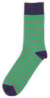 Носки дизайнерские Burning Heels - Horizontal Stripes Green