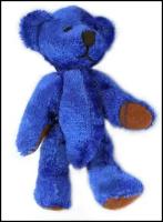 Мягкая игрушка Медведь синий 8 см