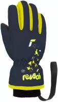 Перчатки Reusch, размер 5, dress blue/safety yellow