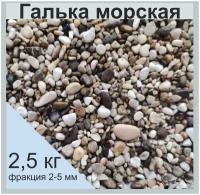 Грунт для аквариумов. Морская галька 2-5 мм. 2.5 кг