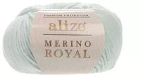 Пряжа Alize Merino Royal, 100 % шерсть, 50 г, 100 м, 10 шт., 522 мята 100 м