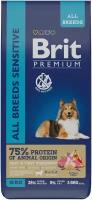 Brit Premium Dog Sensitive сухой корм для собак с чувствительным пищеварением Ягненок, 15 кг