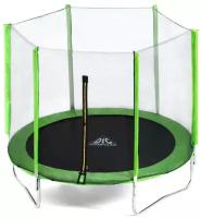 Батут DFC Trampoline Fitness 12ft наружн. сетка, св. зел. (366см) (два короба)