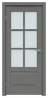 Дверь межкомнатная, Модель 640 ПО, Цвет Медиум грей, Стекло satinato, 600x2000мм, Комплект