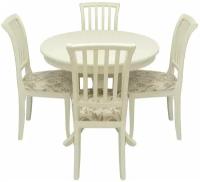 Набор мебели для кухни Leset Луизиана 1Р + Остин, цвет Слоновая кость (Стол + 4 стула)