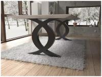 Дизайнерская опора для стола металлическая, подстолье округлые(2 шт.)