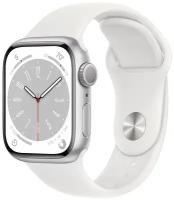 Часы Apple Watch Series 8 45 мм Silver/white Aluminium Case with Sport Band M/L