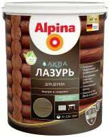 Alpina антисептик Аква лазурь для дерева, 2.5 л, черный