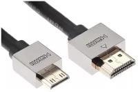 Аксессуар Vcom HDMI 19M - MiniHDMI 19M ver 2.0 + 3D / Ethernet 1.8m CG506AC-1.8M