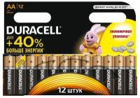 Батарейки щелочные Duracell, пальчиковые, АА, 12 шт