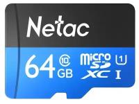 Карта памяти microSDHC [класс 10] 64 GB Netac P500 (80MB/s) (NT02P500STN-064G-S)