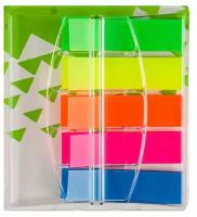 Клейкие закладки пластиковые POP-UP 5 цветов по 40 листов 45ммх12 Attache Selection