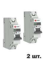 Автоматический выключатель EKF 1P (C) 4,5kA ВА 47-63 EKF PROxima 2 штуки