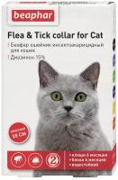 Beaphar ошейник от блох и клещей Flea & Tick для кошек и хорьков, 35 см, красный 1 шт. в уп