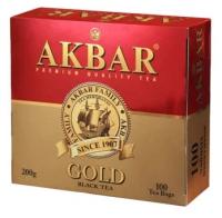 Чай Akbar Gold черный, 100 пакx2гр/уп