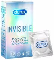 Презервативы ультратонкие, увеличенного размера, из натурального латекса Durex Invisible XXL 12 шт