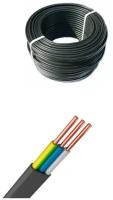 Силовой кабель ВВГ НГ LS 3x2,5 ГОСТ, СпецКабель, (плоский, черный), 50 метров
