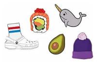 Джибитс Crocs Young At Heart 5 Pack