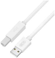 Кабель USB 2.0 AM / BM для подключения принтера (GCR-UPC8). белый. 1.0м