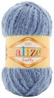 Пряжа для вязания ALIZE SOFTY Ализе Софти: 374 (голубой), 5 шт, 115 м, 50 г, 100% микрополиэстер