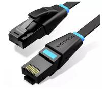 Vention Патч-корд прямой Ethernet UTP cat.6, RJ45, плоский сетевой кабель для ноутбука, роутера, кабель локальной сети, длина 3м, цвет черный